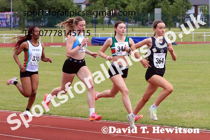 Senior and Under-20s Womens 800 metres, 2024 Northern Senior and Under-20s Track and Field Champs, Middlesbrough.  Photo: David T. Hewitson/Sports for All Pics
